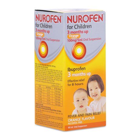 Thuốc hạ sốt giảm đau cho trẻ em Nurofen For Children Orange