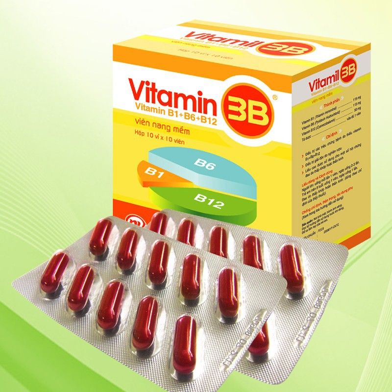 Vitamin 3B Phúc Vinh 1 vỉ x 10 viên nang mềm.