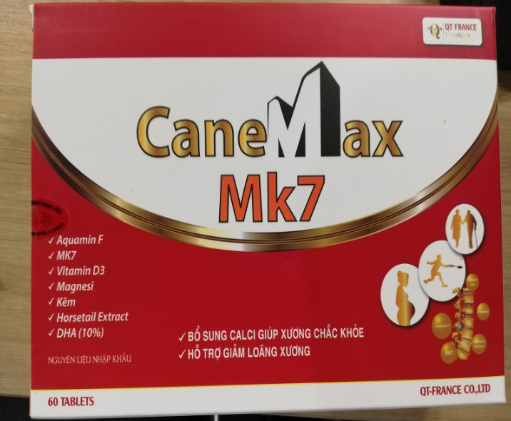 Viên CaneMax Mk7 QT France hỗ trợ bổ sung canxi vỉ 10 viên