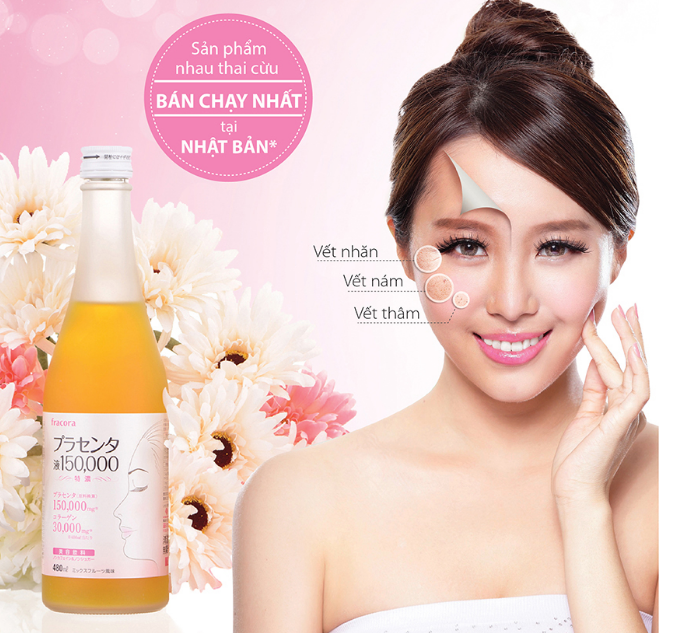 Nước uống nhau thai cừu Fracora 150000mg của Nhật