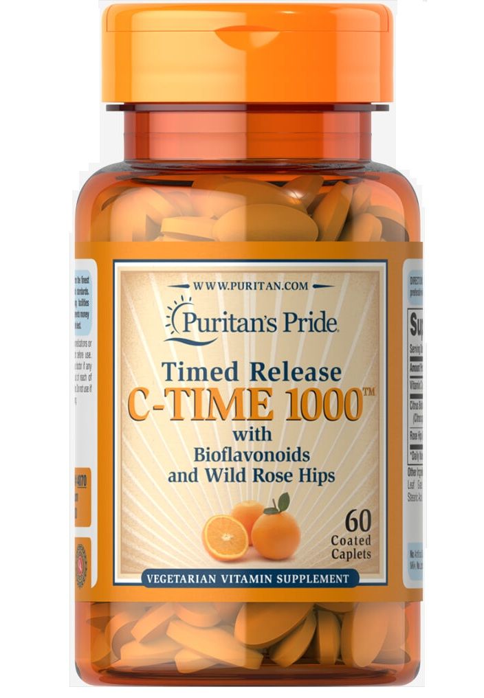 Puritan's Pride Vitamin C 1000mg Timed Release with Rose Hips