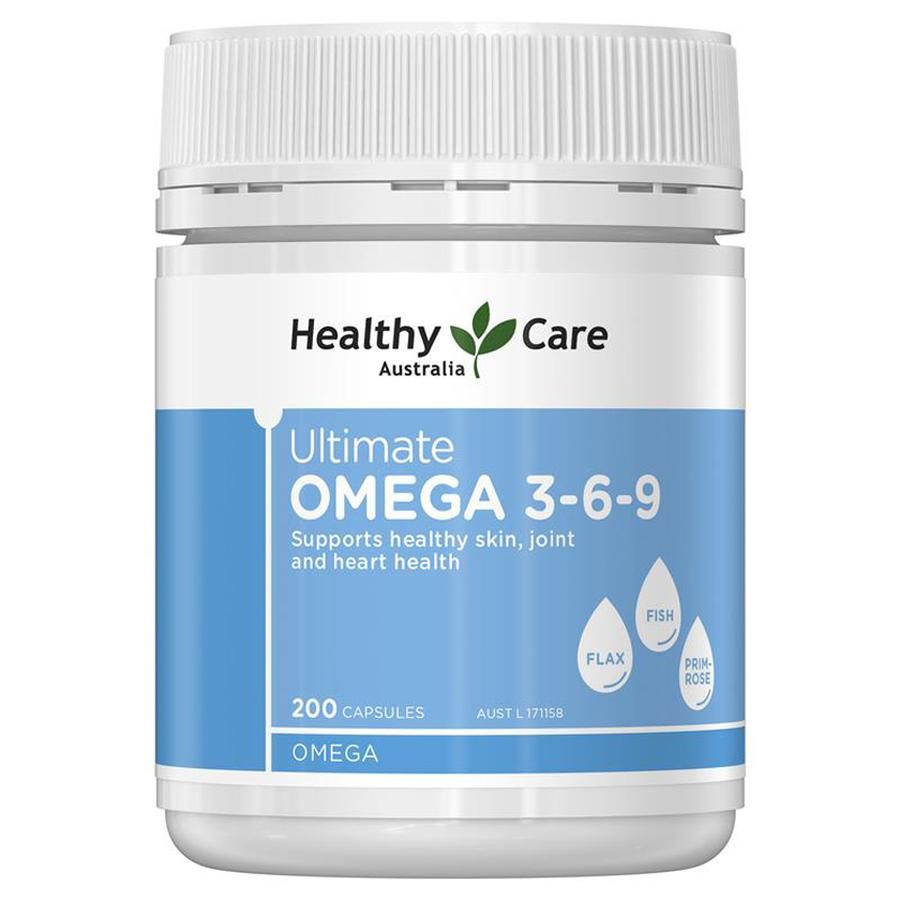 Omega 3 6 9 Healthy Care hộp 200 viên của Úc