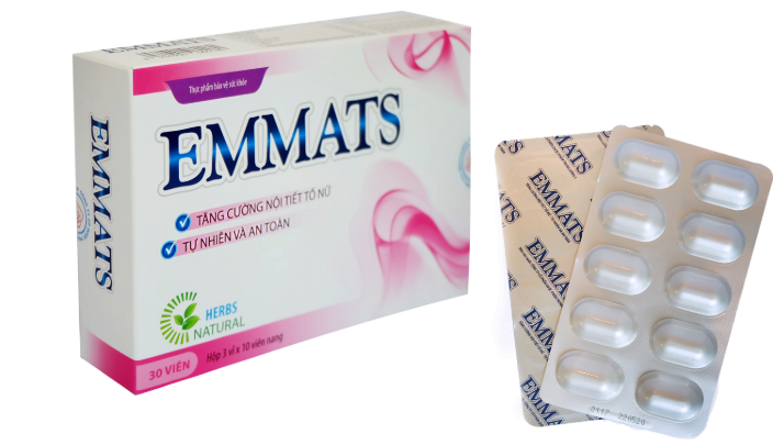 Emmats - hỗ trợ tăng cường nội tiết tố, làm đẹp da