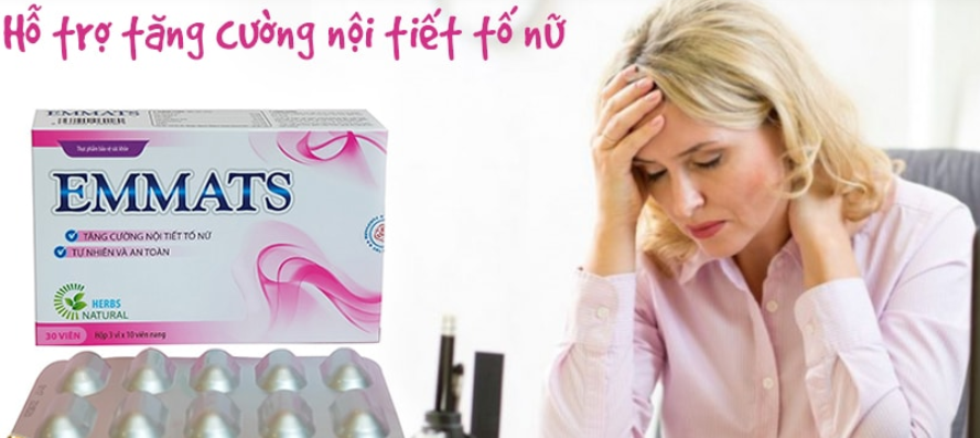 Emmats - hỗ trợ tăng cường nội tiết tố, làm đẹp da