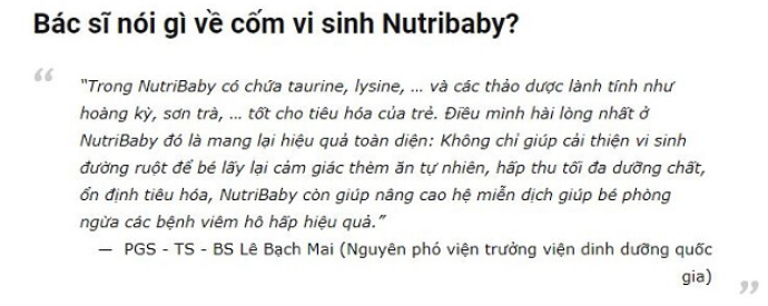Cốm vi sinh tăng sức đề kháng cho bé Nutribaby của Pháp