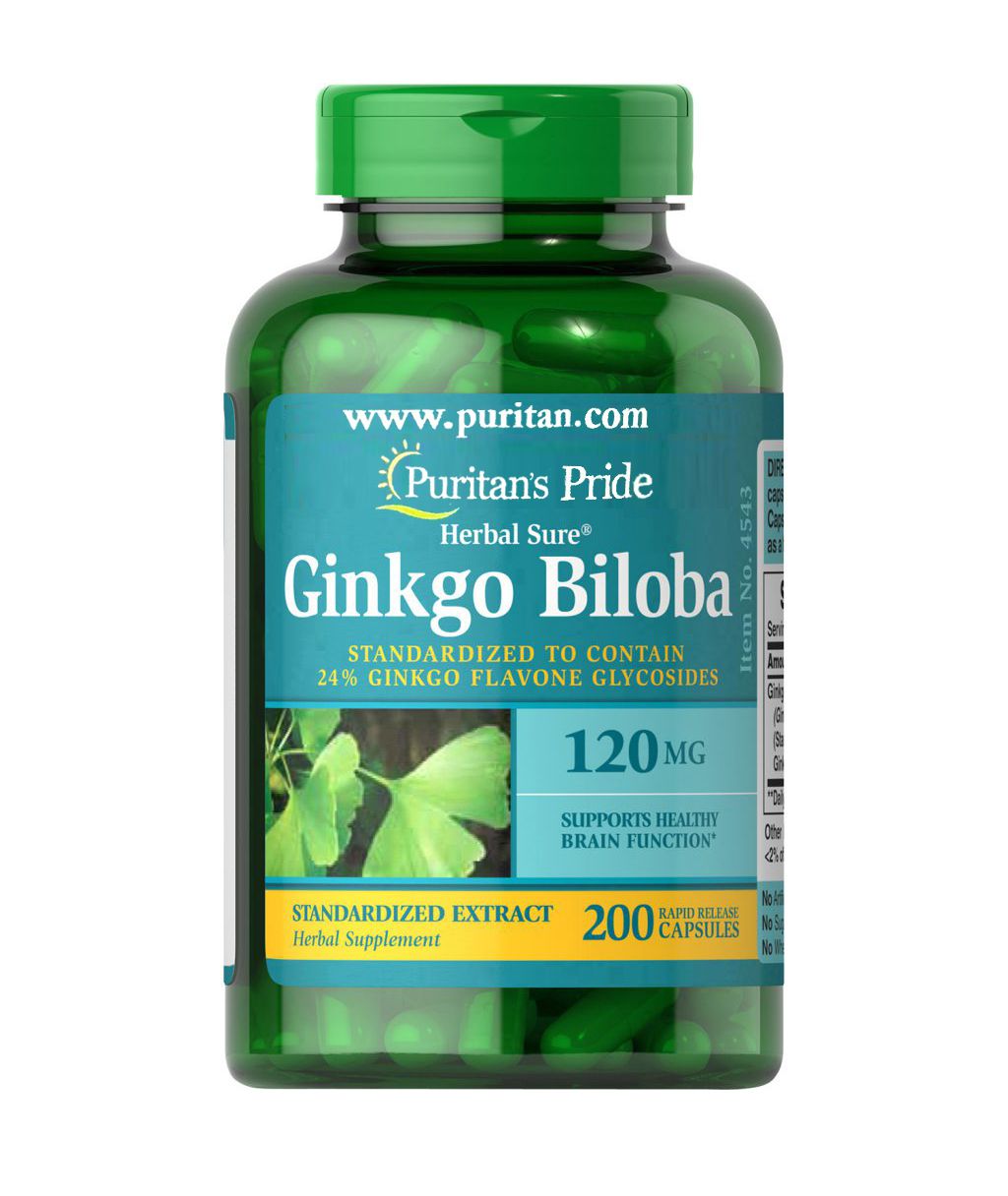 Viên uống Ginkgo Biloba Puritan's Pride 120 mg chính hãng của Mỹ