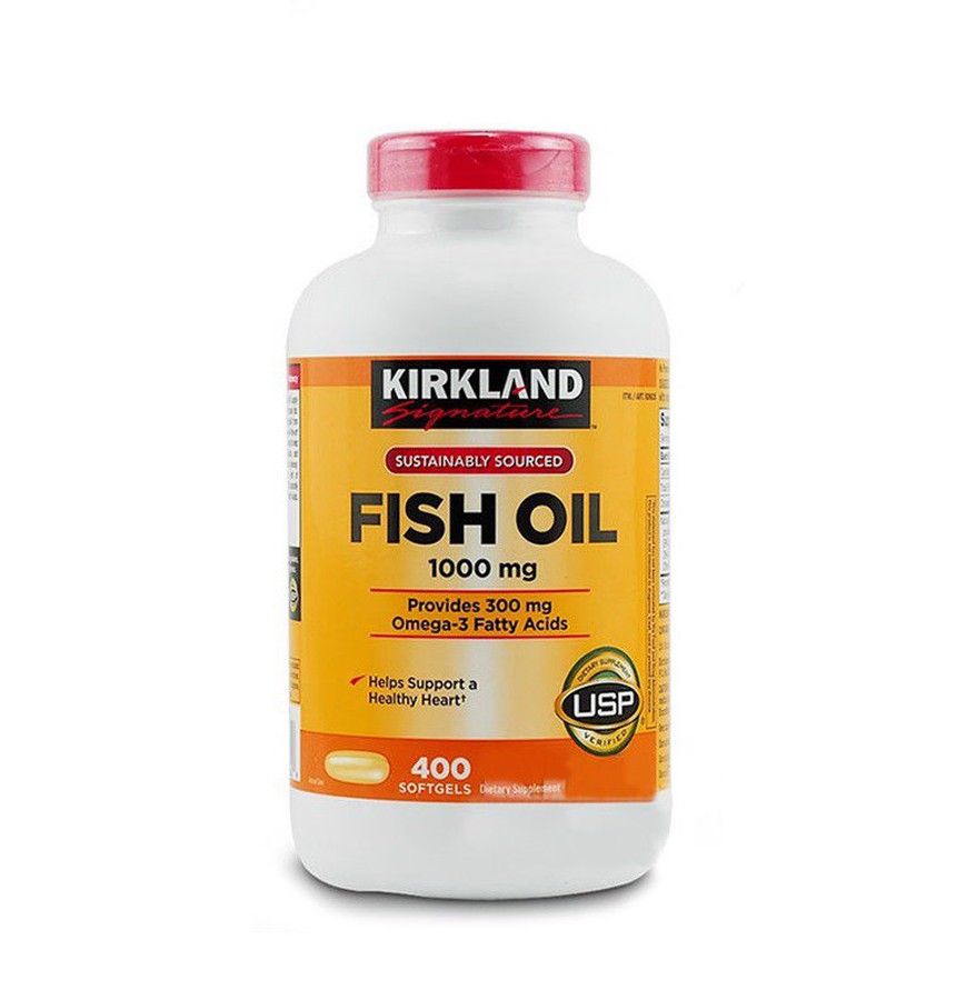 Dầu cá Kirkland Fish Oil 1000mg hộp 400 viên