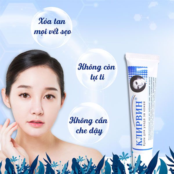 Kem sẹo Klirvin - Xóa mờ sẹo, thâm của Nga