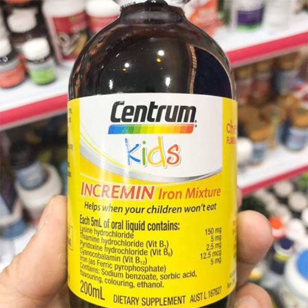 Siro Centrum Kids Incremin Iron Mixture Của Úc 200ml