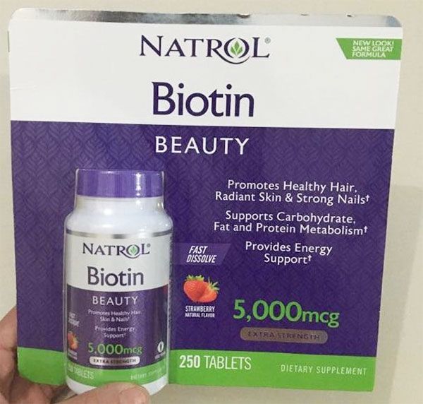 Viên ngậm mọc tóc Biotin 5000 mcg của Mỹ chính hãng
