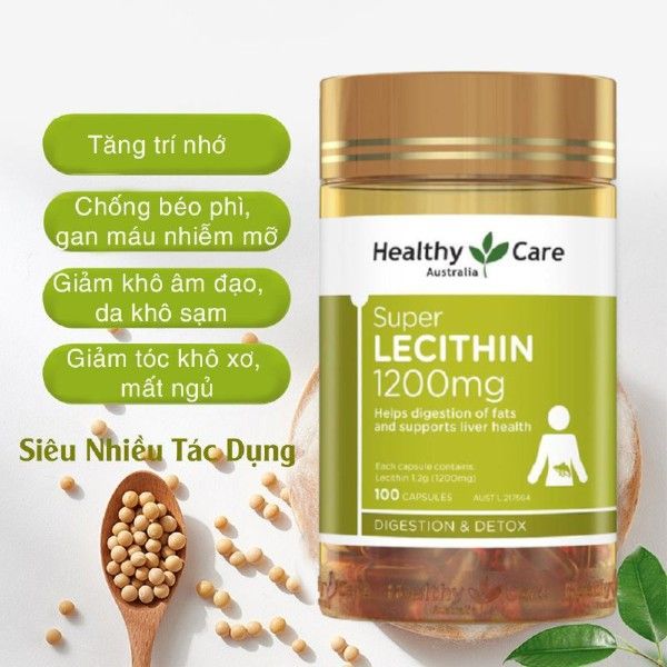Mầm đậu nành Healthy Care Super Lecithin 1200mg