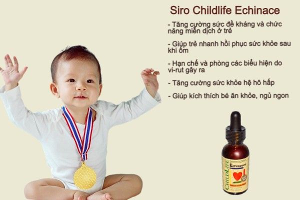 Siro Childlife Echinacea hỗ trợ tăng cường miễn dịch ở trẻ
