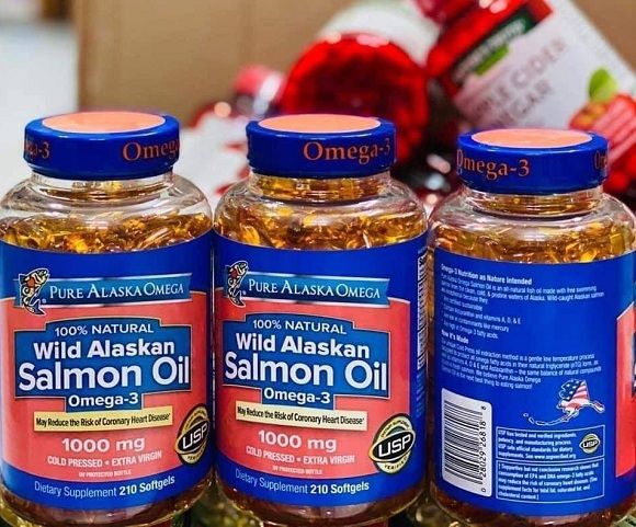 Dầu Cá Hồi Pure Alaska Omega Wild Alaskan Salmon Oil 1000mg