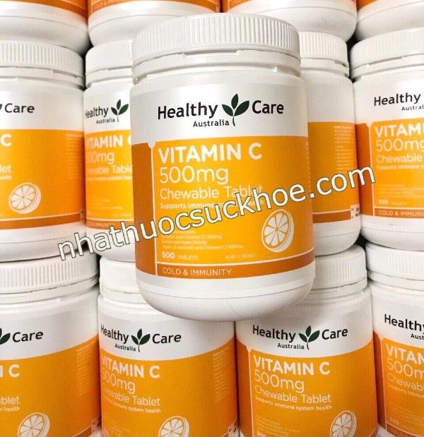 Viên nhai Healthy Care Vitamin C 500mg của Úc chính hãng