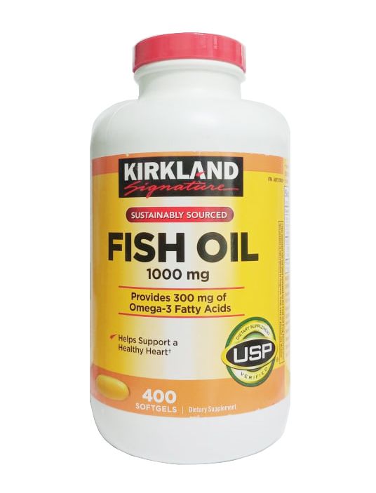 Dầu cá Kirkland Fish Oil 1000mg hộp 400 viên
