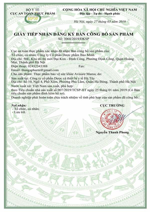 Vitamin tổng hợp cho bà bầu Avisure Mama