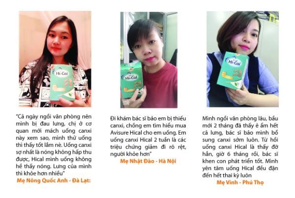 Avisure Hi-Cal bổ sung canxi tự nhiên cho bà bầu