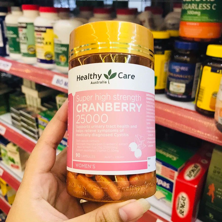 Viên uống hỗ trợ đường tiết niệu Healthy Care Cranberry 25000mg