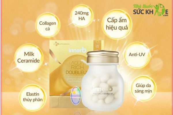 Viên Uống Hỗ Trợ Cấp Nước Bổ Sung Collage Aqua Rich Innerb