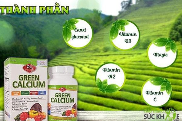 Viên bổ sung canxi hữu cơ cho bà bầu Green Calcium của Mỹ