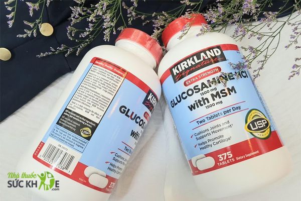 Glucosamine HCL 1500mg Kirkland With MSM 1500mg 375 Viên