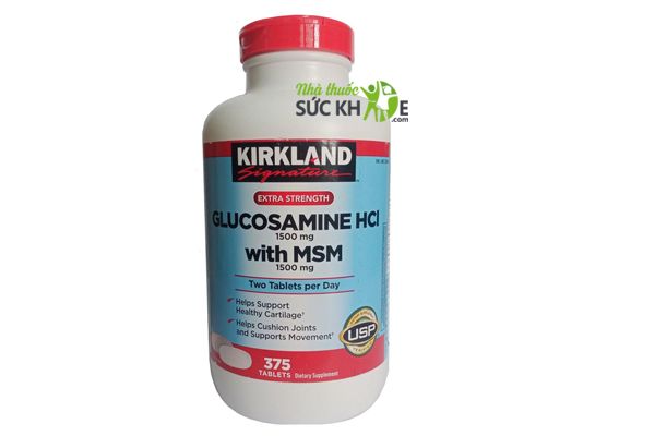 Glucosamine HCL 1500mg Kirkland With MSM 1500mg 375 Viên