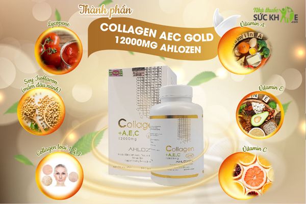Collagen AEC Gold 12000mg  Của Mỹ Hộp 180 Viên
