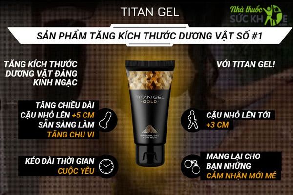 Titan Gel Gold Cao Cấp của Nga cho nam - Mua 2 Tặng 1