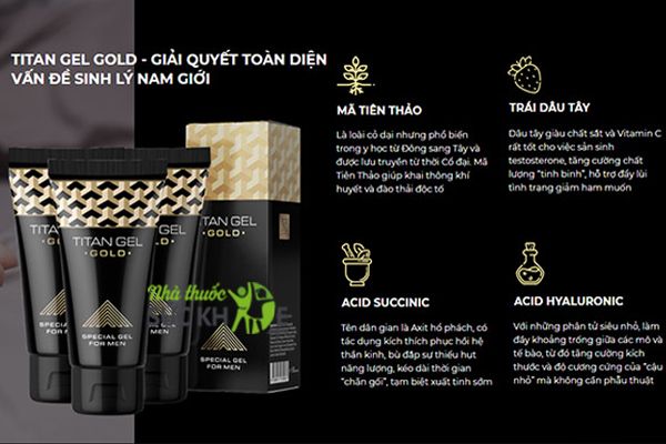 Titan Gel Gold Cao Cấp của Nga cho nam - Mua 2 Tặng 1