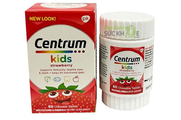 Viên nhai vitamin tổng hợp cho trẻ em Centrum Kids Strawberry