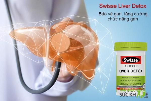 Viên uống hỗ trợ thải độc gan Swisse Liver Detox Úc, 120 viên