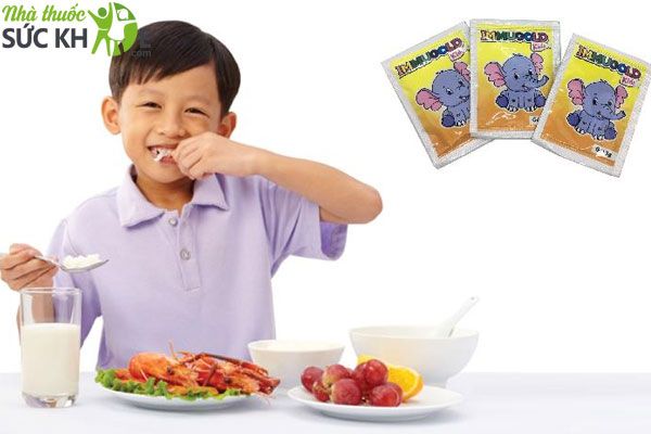 Gói uống Immugold Kid hỗ trợ tăng đề kháng, giúp bé ăn ngon