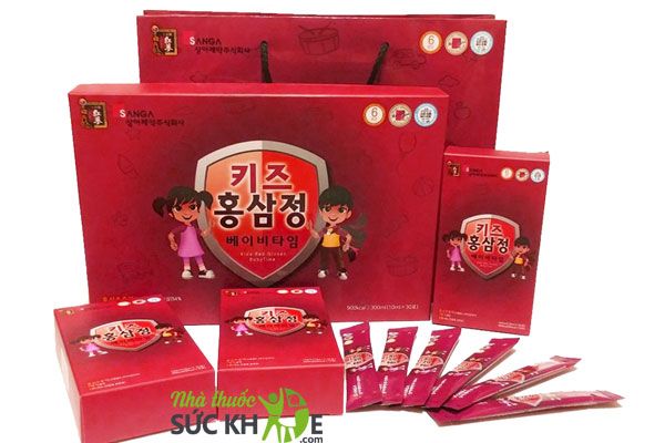 Nước hồng sâm trẻ em Sanga cho trẻ biếng ăn