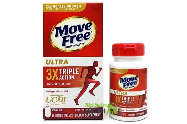Schiff Move Free Ultra Triple Action hộp 75 viên của Mỹ