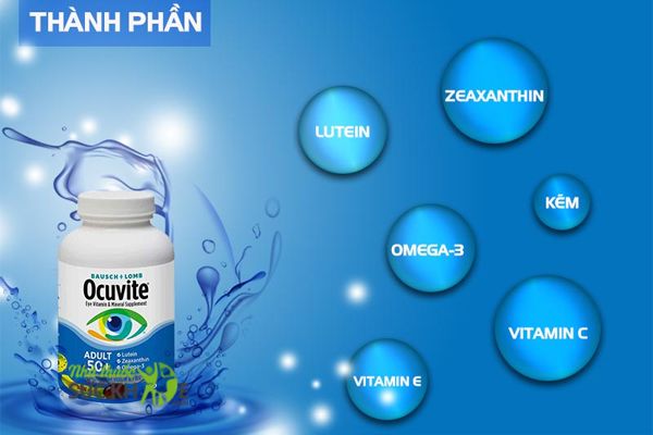 Viên uống bổ mắt Ocuvite Adult 50+ cho người trên 50 tuổi