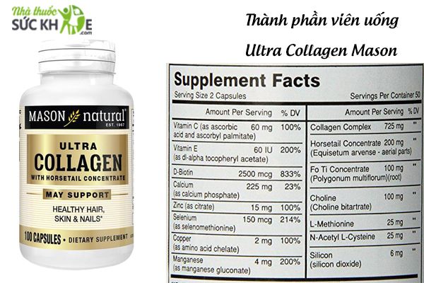 Ultra Collagen Mason - Viên uống đẹp da của Mỹ