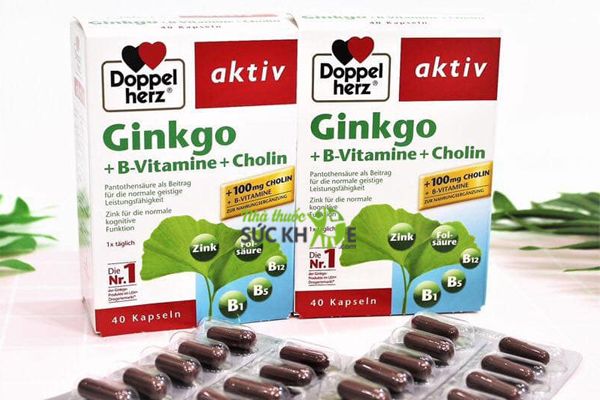 Viên uống Ginkgo + vitamin B + Cholin Doppelherz Aktiv
