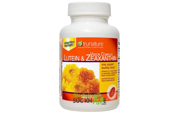 Viên uống hỗ trợ mắt Trunature Lutein & Zeaxanthin 140 Viên