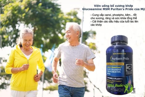 Viên uống Glucosamine MSM Puritan's Pride Của Mỹ