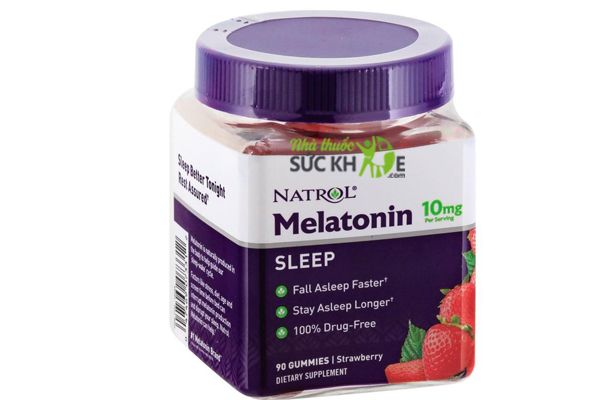 Kẹo dẻo hỗ trợ giấc ngủ Natrol Gummies Melatonin 10mg