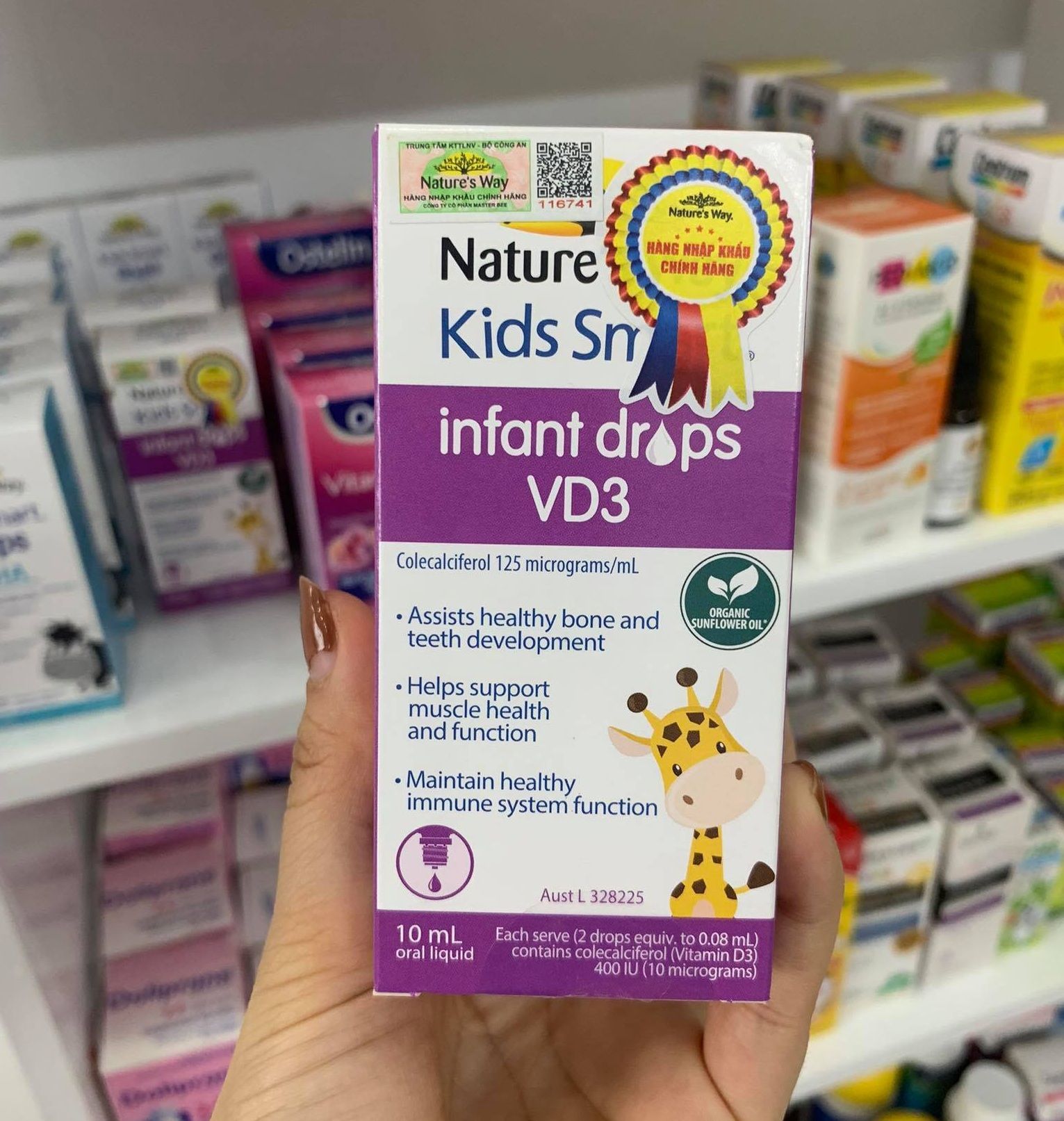 Nature’s Way Kids Smart Infant Drops VD3 cho trẻ dưới 12 tuổi