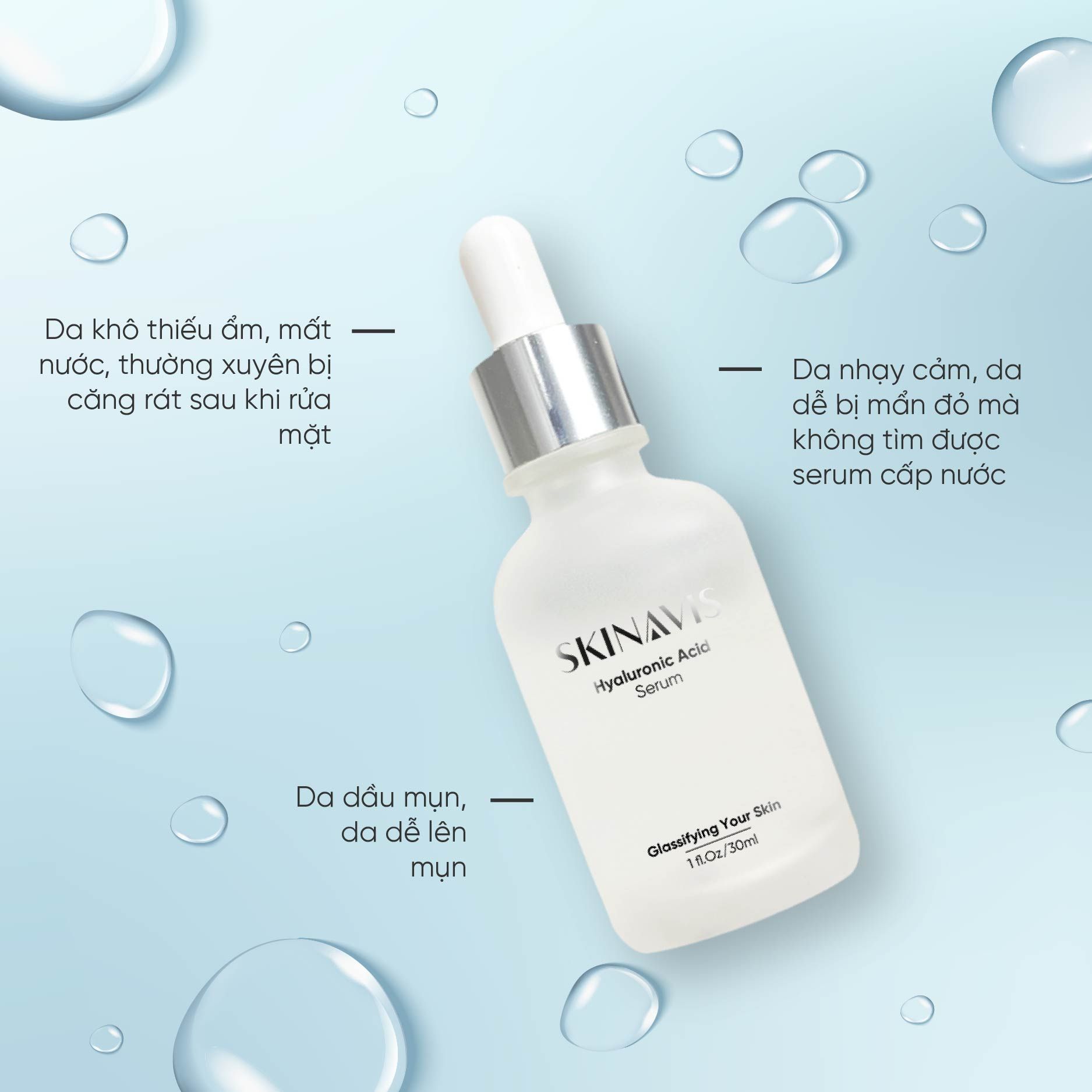 Serum cấp ẩm Skinavis Hyaluronic Acid B5 & Niacinamide