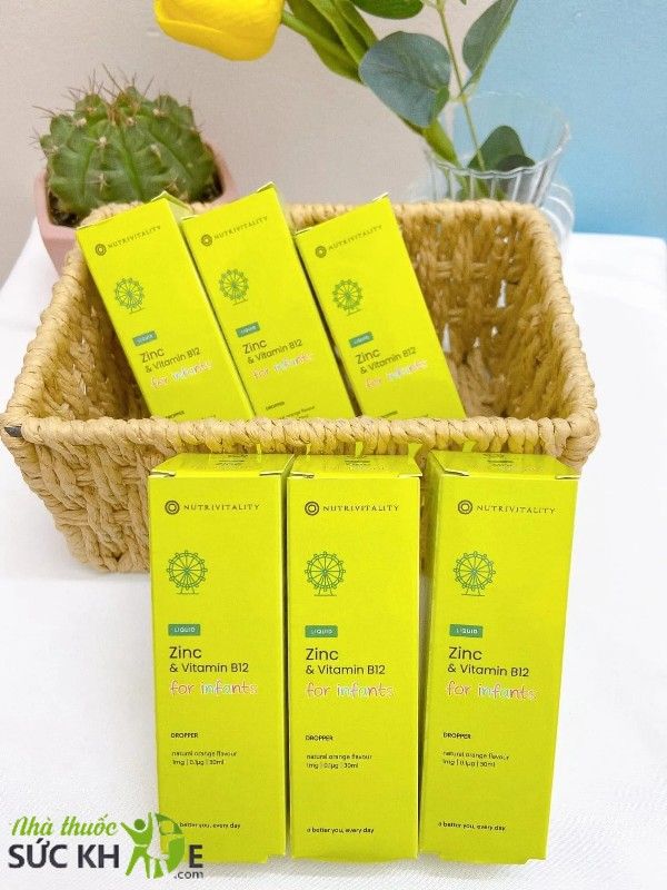 Kẽm Nutrivitality ZinC Vitamin B12 Tăng Đề Kháng Của Anh Dạng Giọt