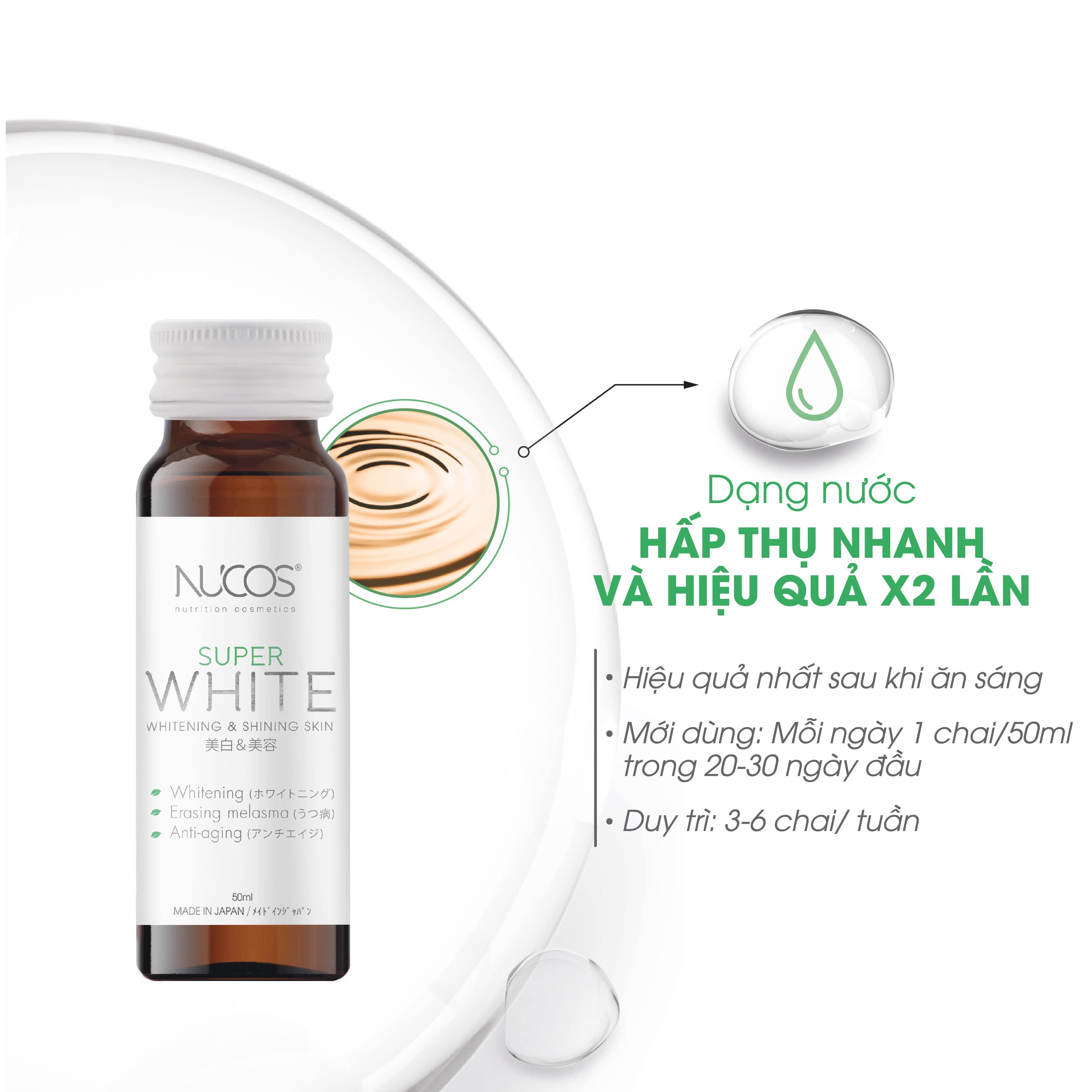 Nước uống trắng da Nhật Bản Nucos Super White
