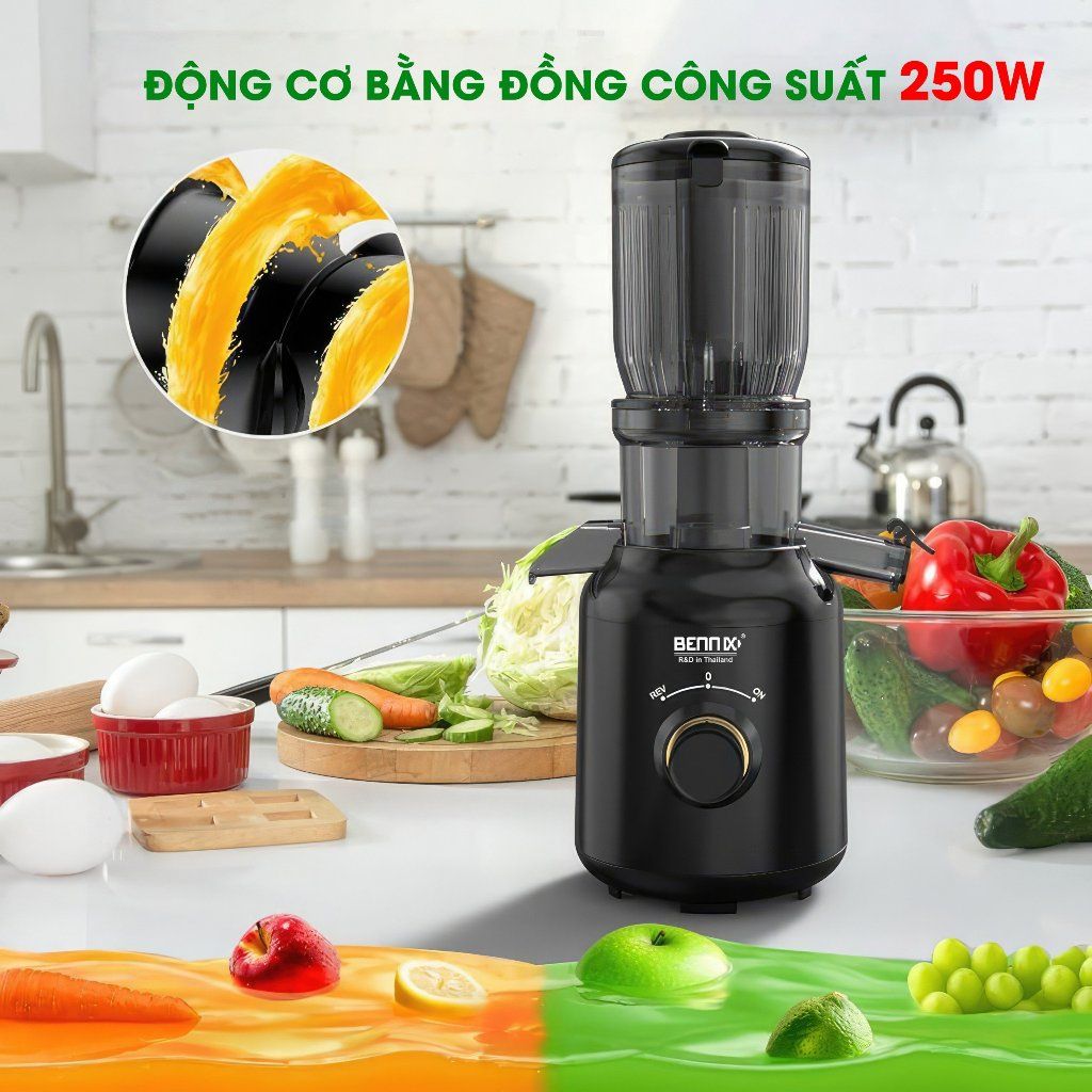 Máy ép chậm Bennix BN 09SJ 250W 2 lưỡi ép