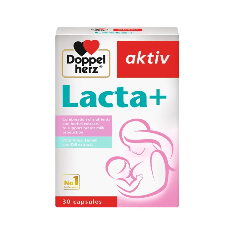 Viên uống hỗ trợ cải thiện sữa mẹ Doppelherz Lacta+