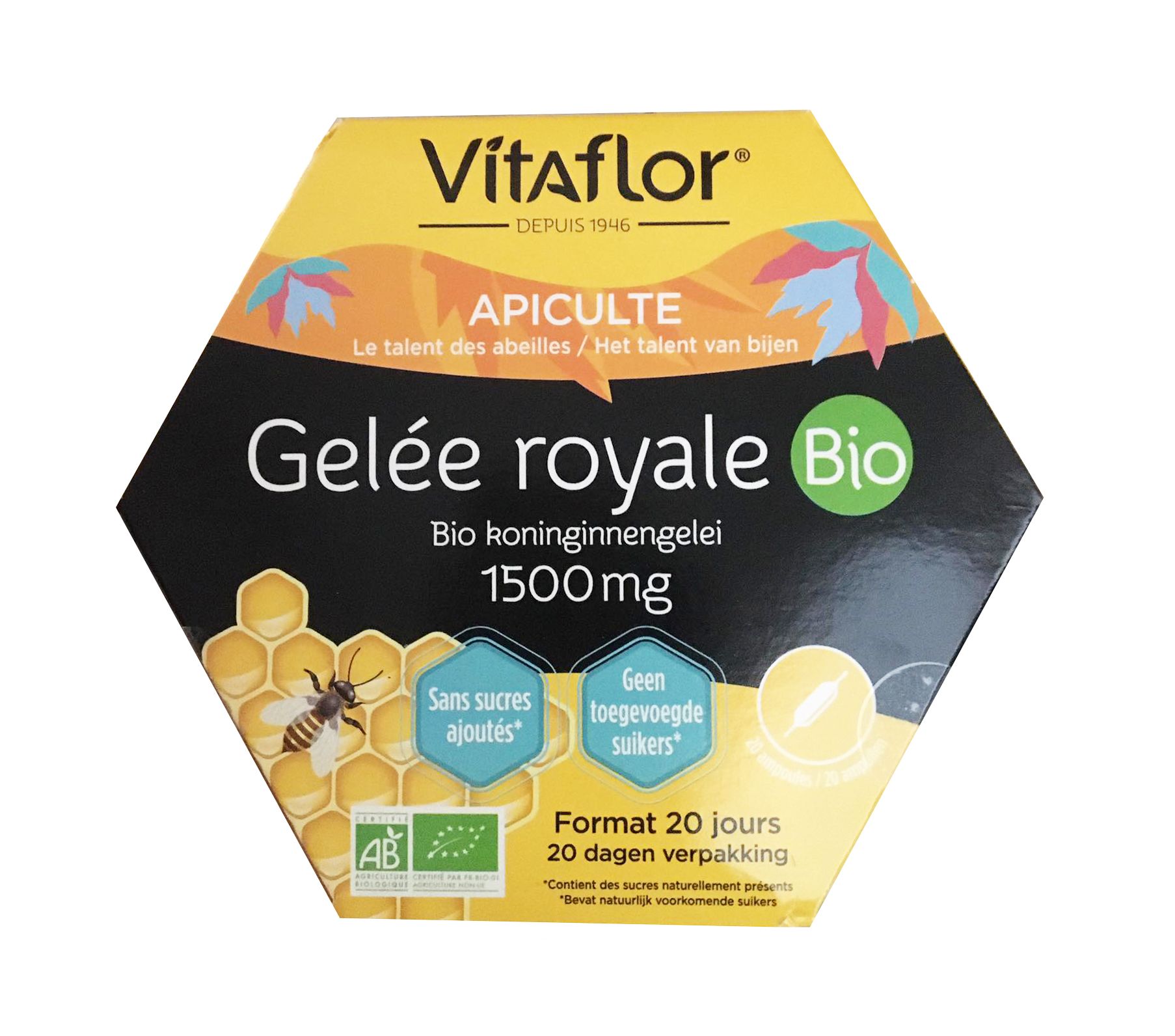 Sữa ong chúa Vitaflor Bio 1500mg 20 ống của Pháp