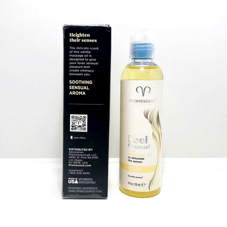 Dầu massage to&agrave;n th&acirc;n Promescent Feel Sensual Vanilla - USA