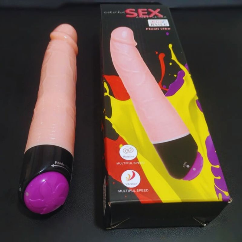 Dương vật giả rung ngo&aacute;y chạy pin Flesh VibeHana