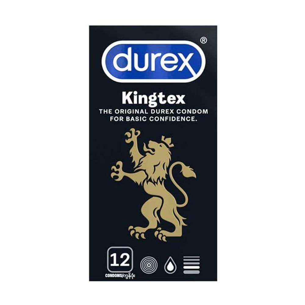 Bao cao su Durex Kingtex - Size nhỏ 49mm, &ocirc;m s&aacute;t - Hộp 12 c&aacute;i